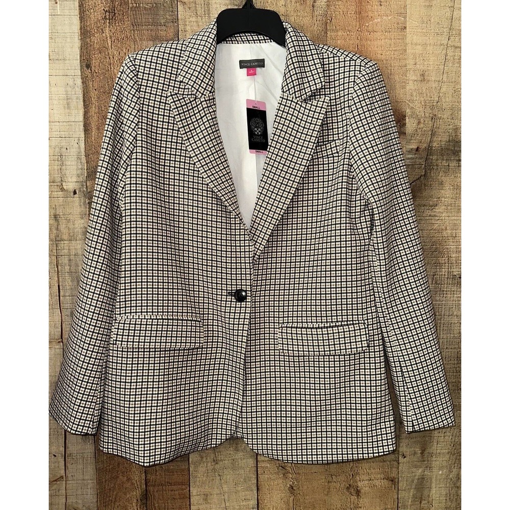 Vince Camuto Plaid Blazer Women’s Size Small Lined Multicolor Sz Small NWT